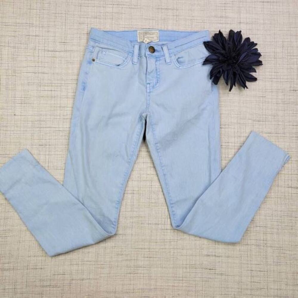 CURRENT/ELLIOT The Side Slit STILETTO‎ Light Blue Skinny Jean Size 25